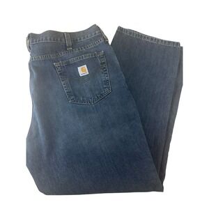 Carhartt Men's Relaxed Fit‎ Denim Jeans Carpenter Work Wear 5 Pocket Size 42x32